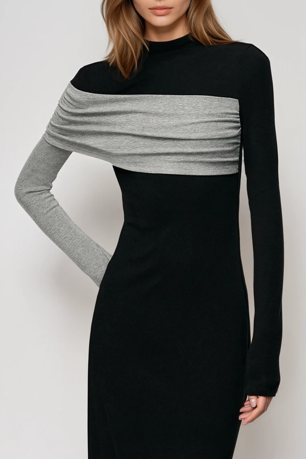 Dane Bodycon Asymmetric Top In Black