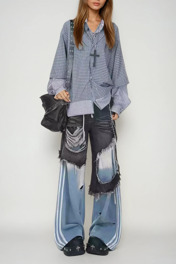 Danijela Deconstruct Wide Leg Jeans