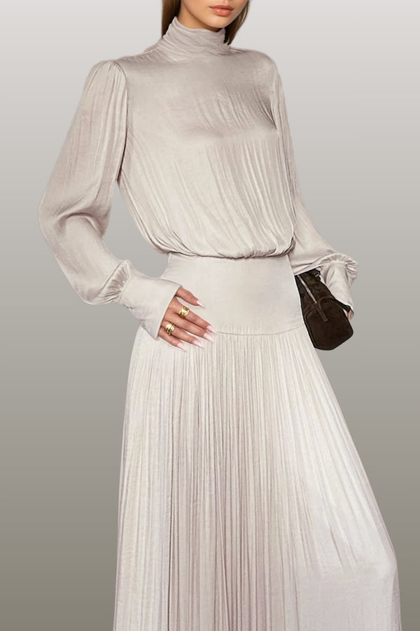 Darina Balloon Sleeve Ruch Maxi Dress