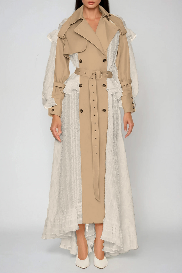 Davorin Deconstruct Ruffle Trench Coat