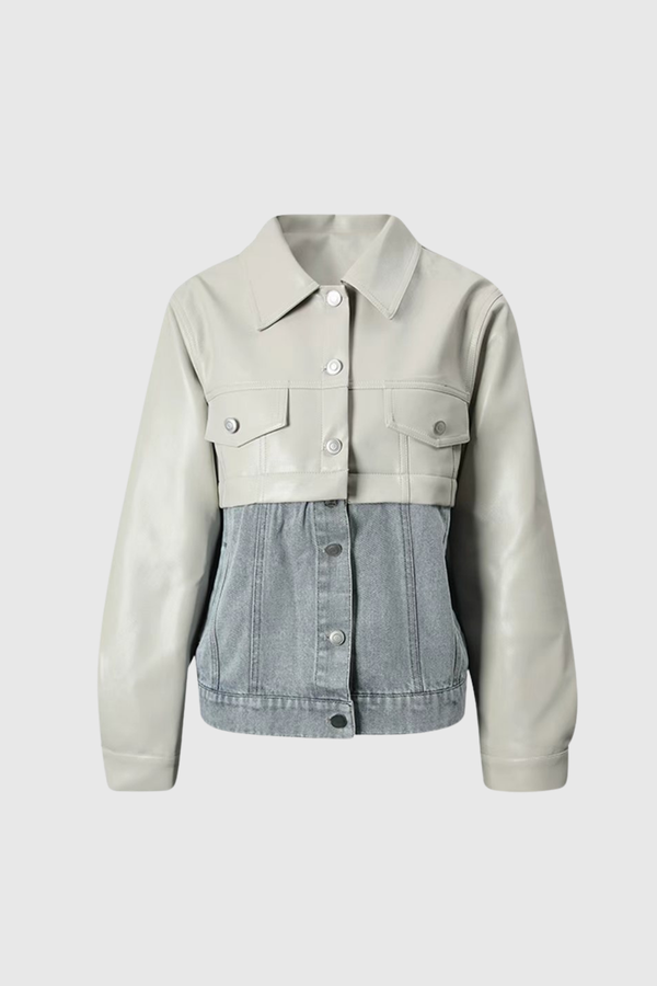 Dayton Deconstruct Denim Leather Jacket