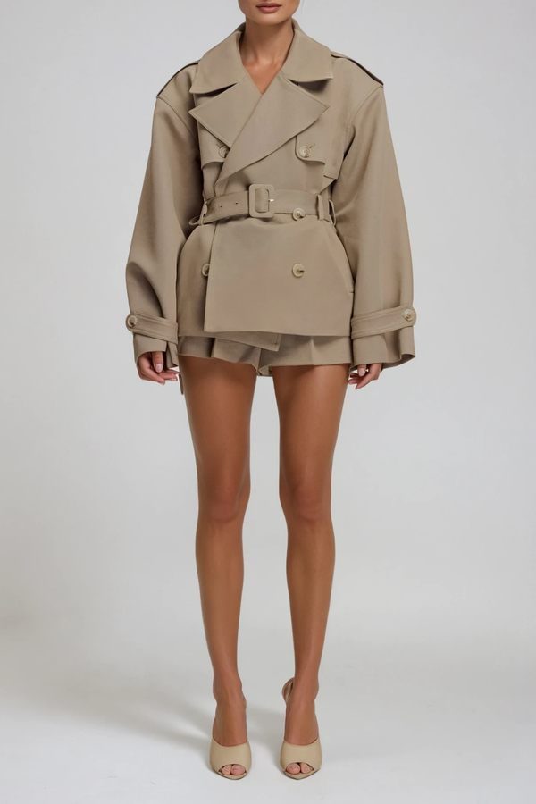 Dejana Trench Coat Pants Set