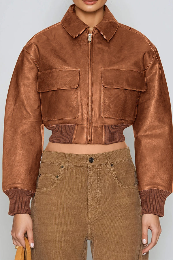 Demon Crop Deconstruct Leather Jacket