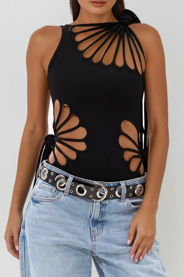 Demostrate Cutout Asymmetric Bodysuit