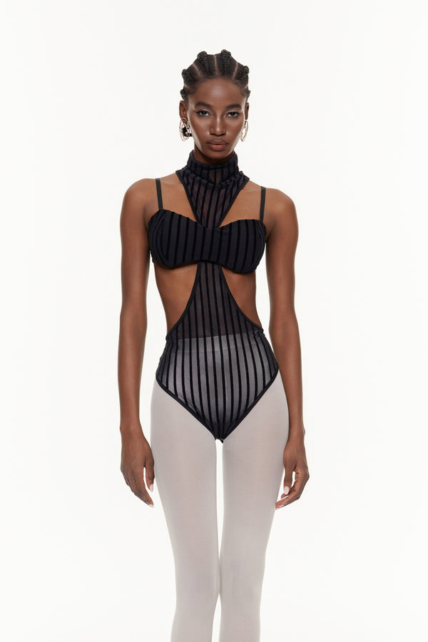 Devan Mesh Cutout Bodysuit