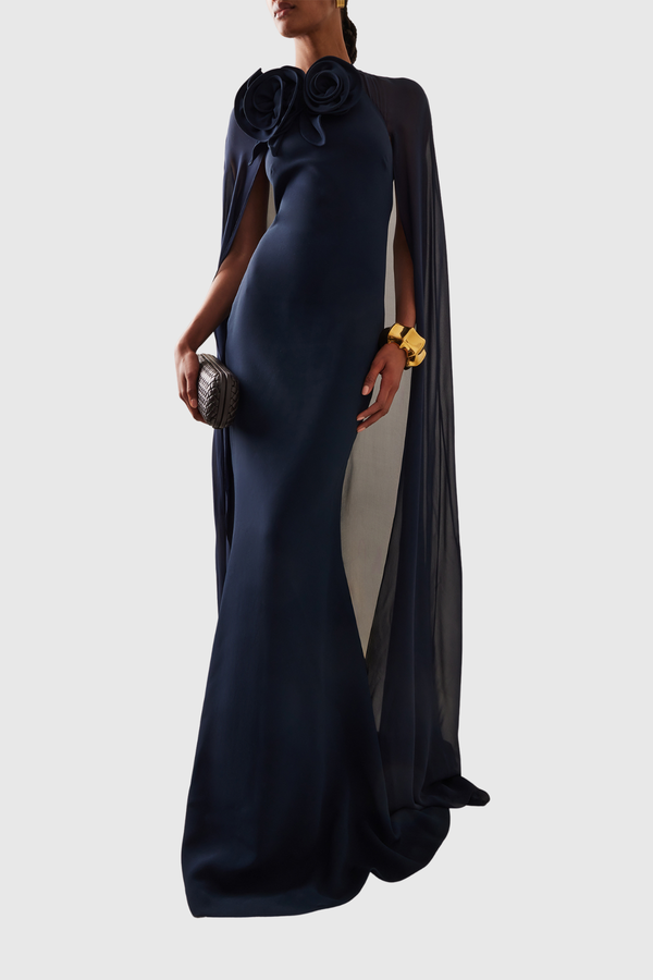 Dezirinda Flower Shawl Maxi Dress