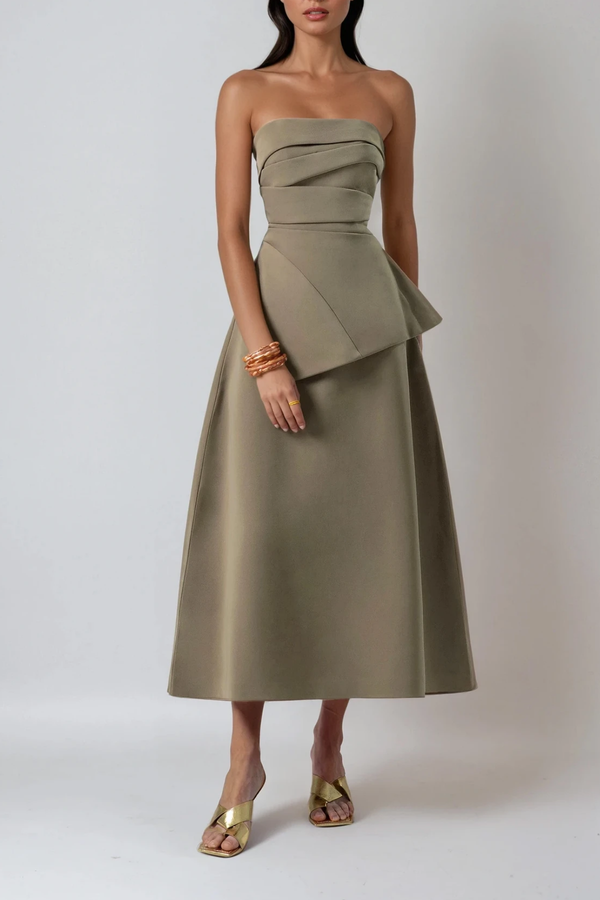 Diarmaid Strapless Ruch Skirt Set