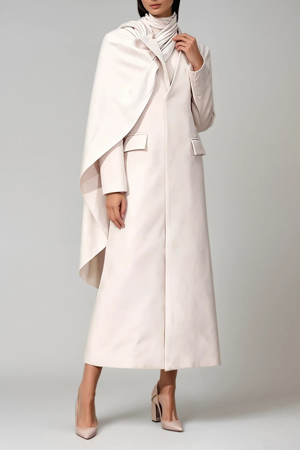 Dietlind Asymmetric Shawl Coat