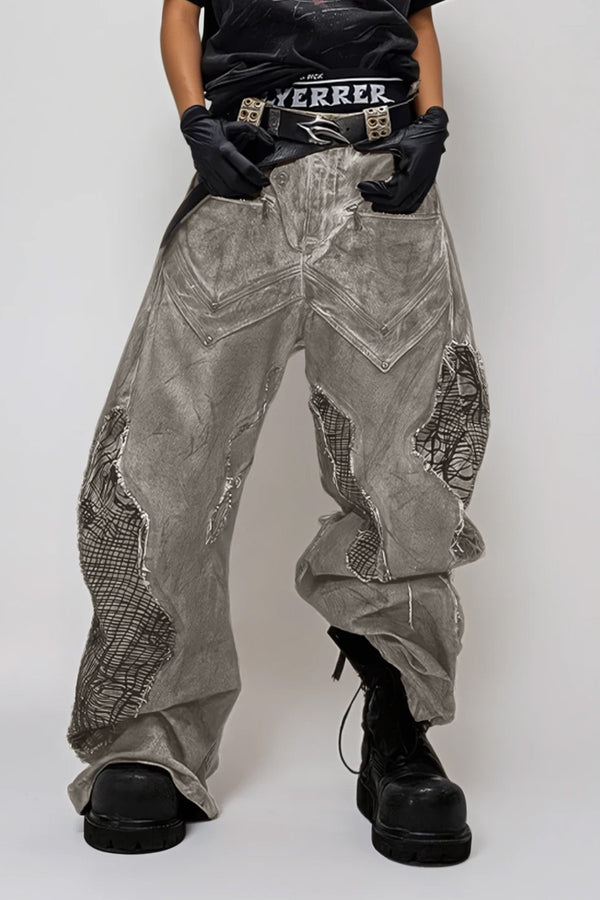 Dima Asymmetric Fringe Jeans