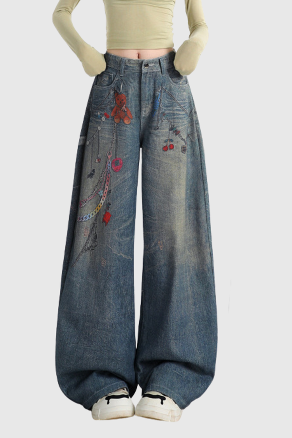 Diomid Print Jeans