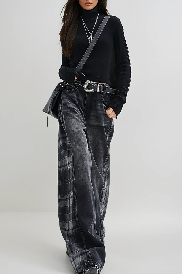 Dionizy Deconstruct Grid Jeans