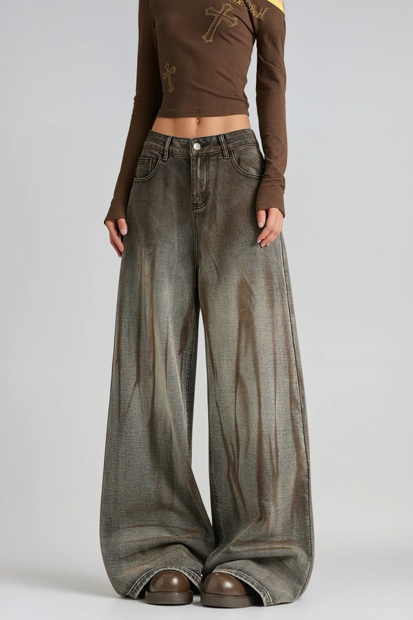 Dionysus Bleached Barrel Jeans