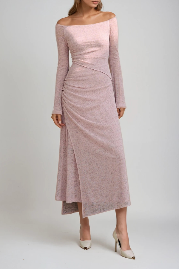 Dirke Off Shoulder Bodycon Maxi Dress