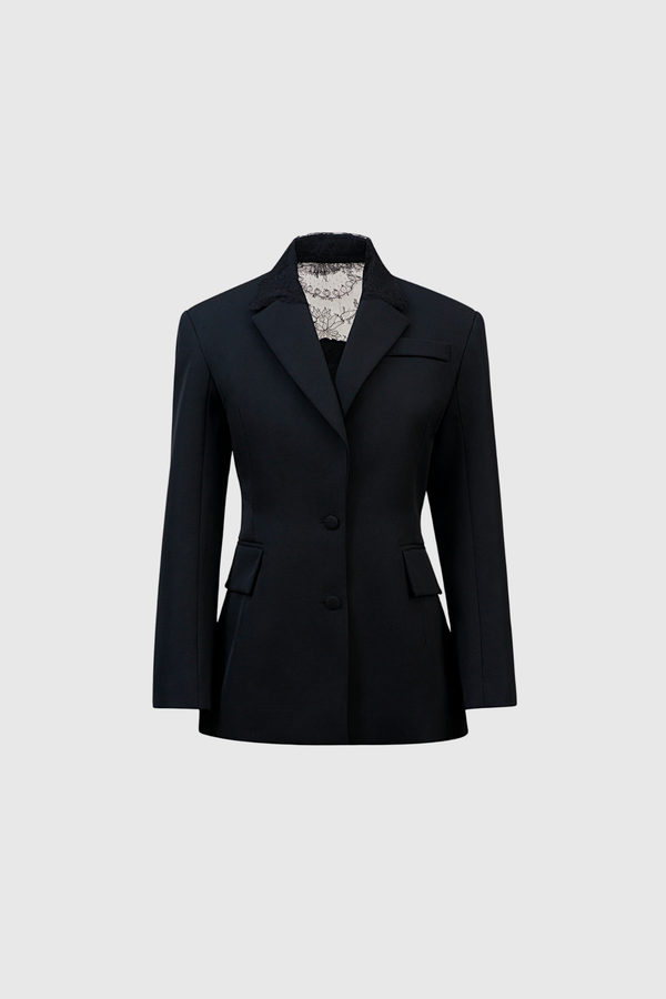 Disha Lace Floral Blazer