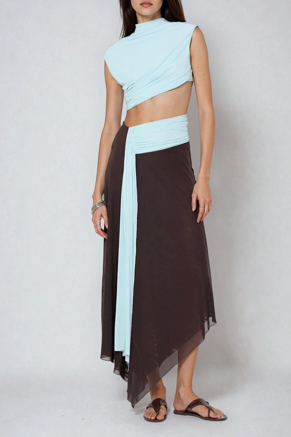 Divya Sleeveless Cutout Bodycon Maxi Dress