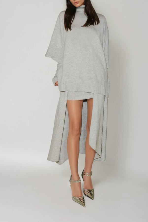 Djuro High Neck Knit Skirt Set