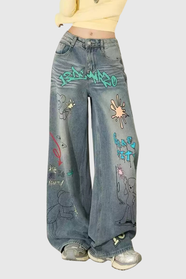 Dobromil Graffiti Barrel Jeans
