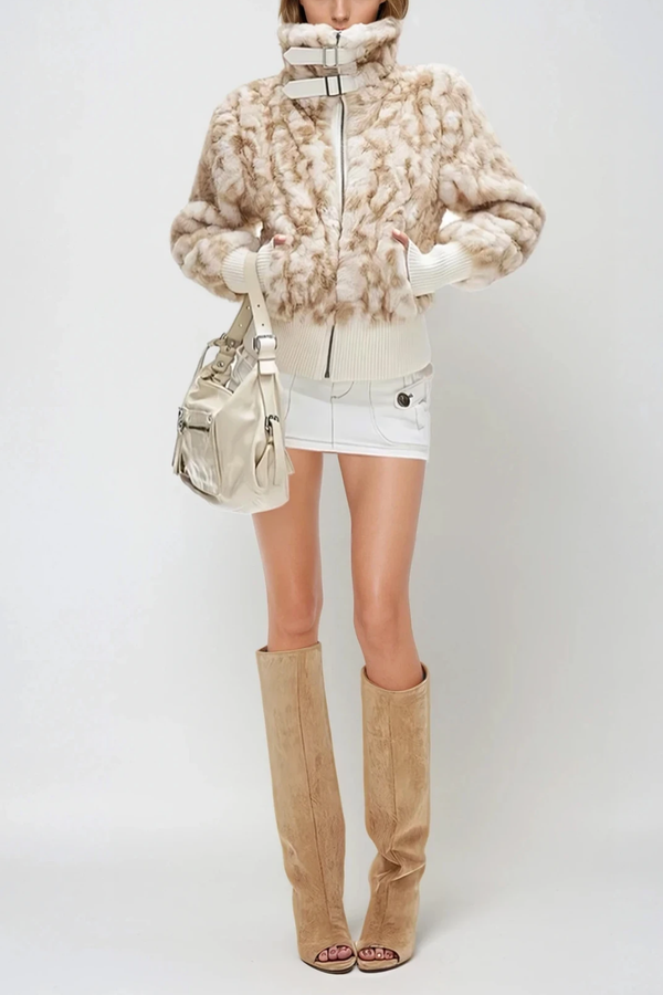 Dobroslava Deconstruct Hayley Faux Fur Jacket