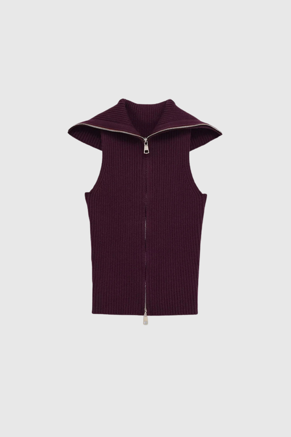 Domnall Hooded Tank Knit Top