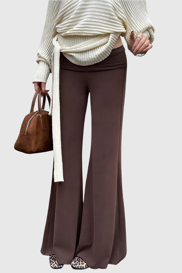 Donatella Bootcut Pants In Brown