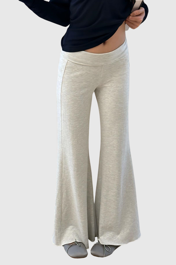 Donatella Bootcut Pants In Light Grey