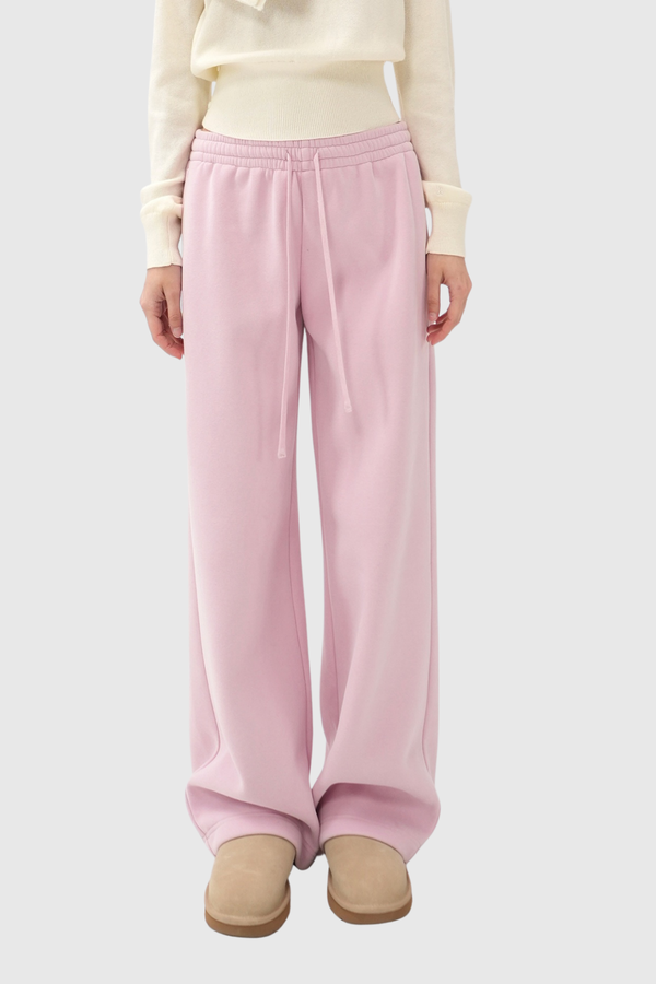 Donatello Drawstring Straight Pants In Pink