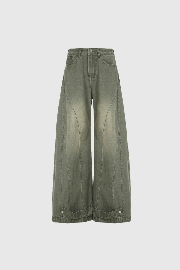 Donatus Deconstruct Wide Leg Jeans