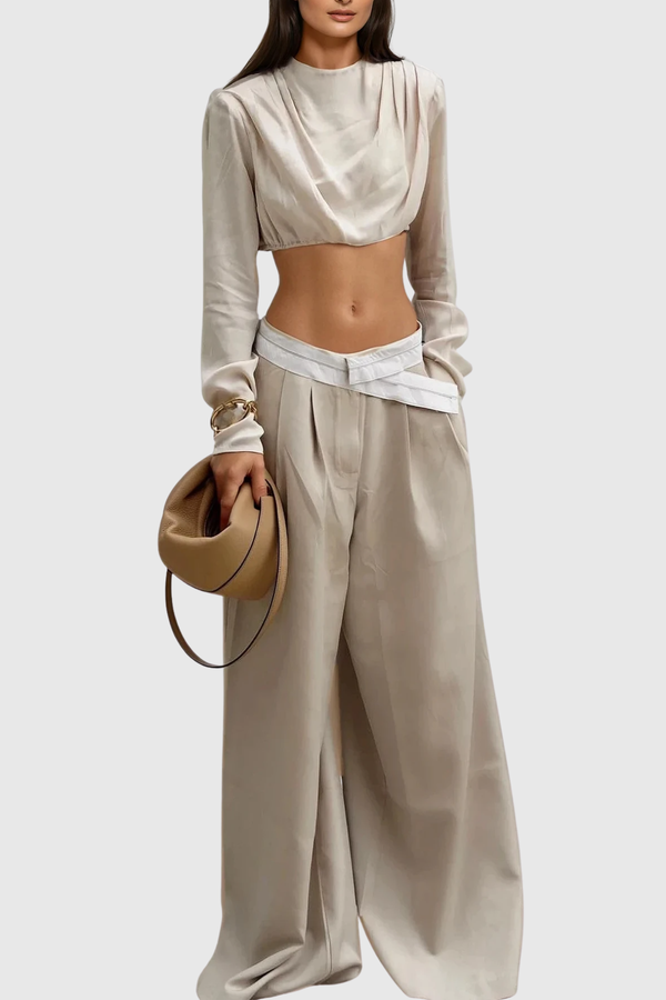 Dong Crop Deconstruct Pants Set