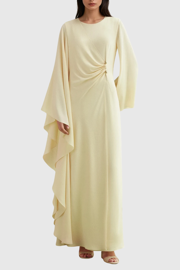 Dorottya Asymmetric Ruffle Maxi Dress