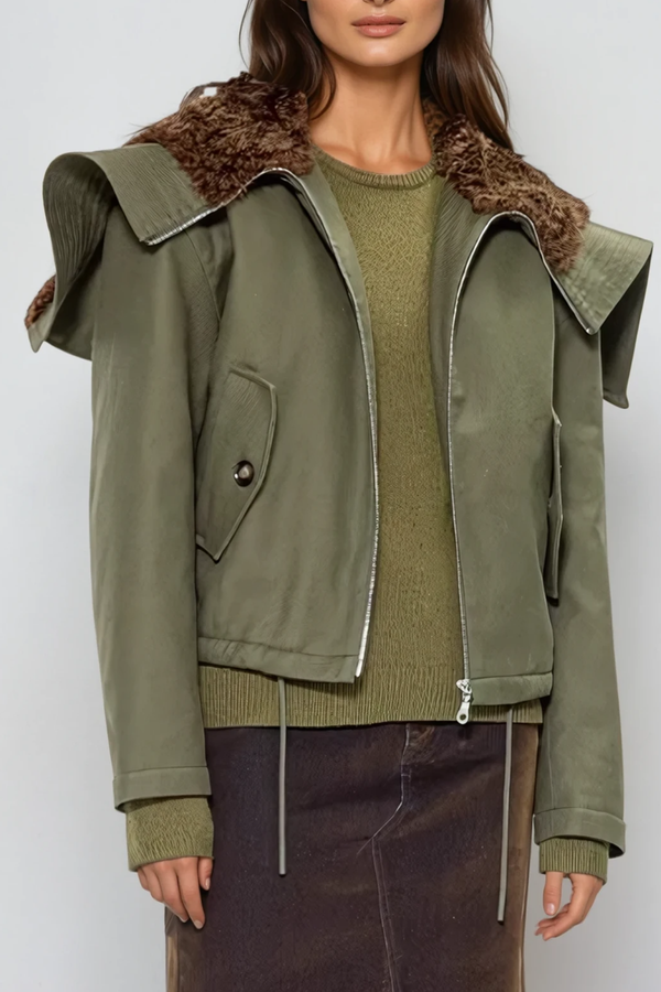 Doyle Deconstruct Faux Fur Jacket