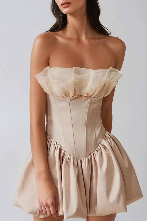 Dren Strapless Corset Bubble Mini Dress