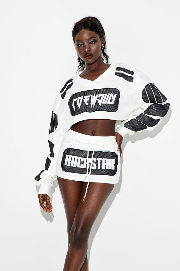 Eadgifu Print Crop Skirt Set