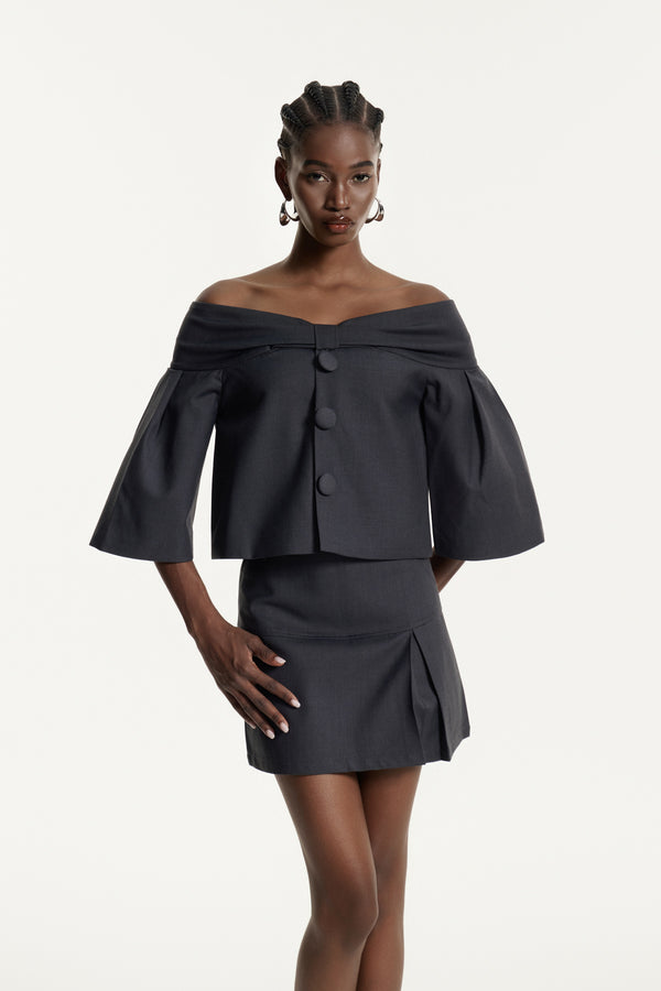 Eerikki Off Shoulder Bow Skirt Set