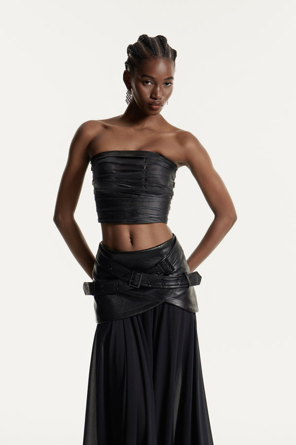 Efe Strapless Crop Armor Top