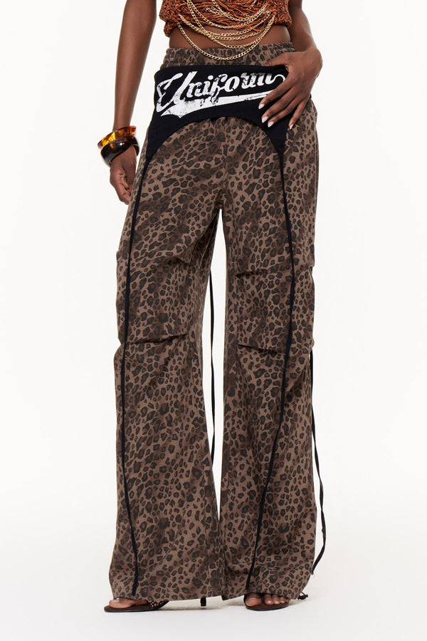 Egnatius Leopard Deconstruct Pants