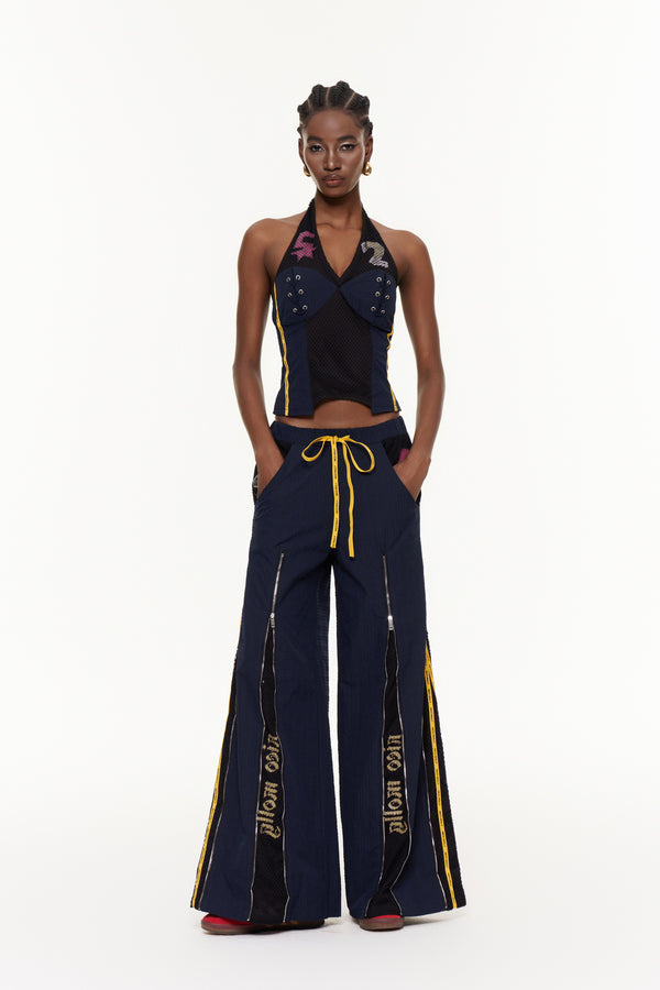 Eigyr Halter Neck Deconstruct Pants Set