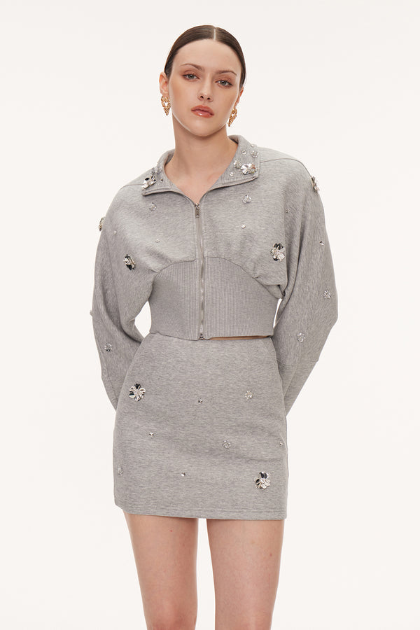 Eireen Flower Crop Skirt Set