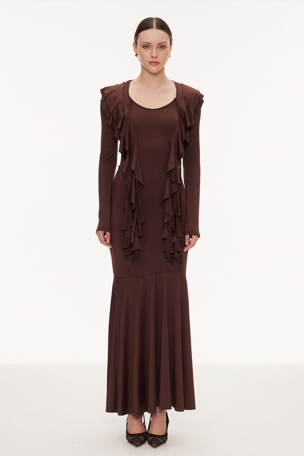 Eirene Ruffle Maxi Dress