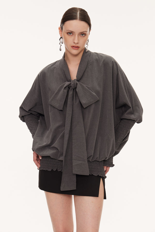 Eirian Tie Up Balloon Sleeve Shirt