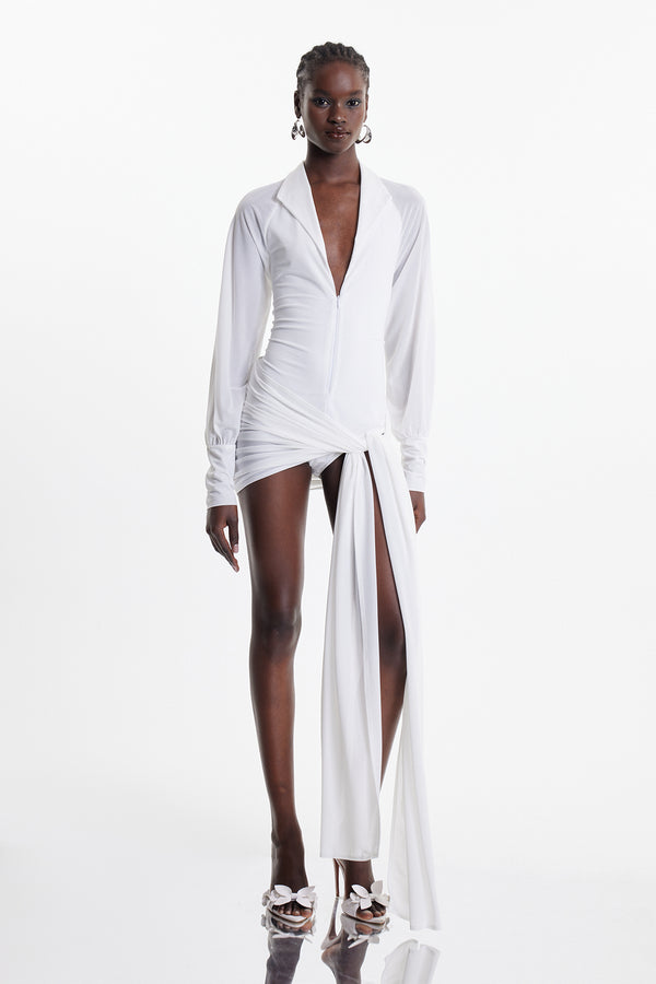 Ekaterina Tie Up Backless Bodysuit