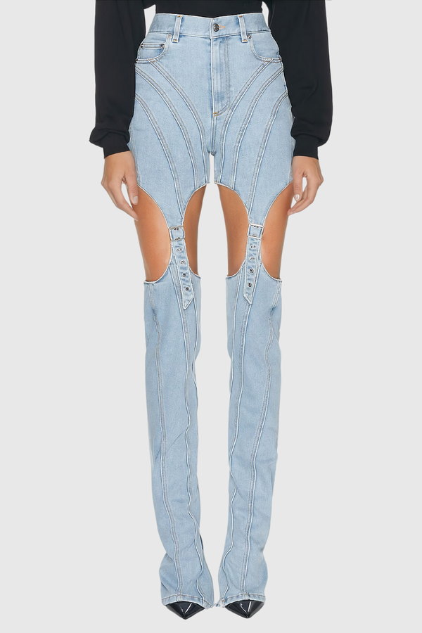 Eshwari Stripe Cutout Jeans