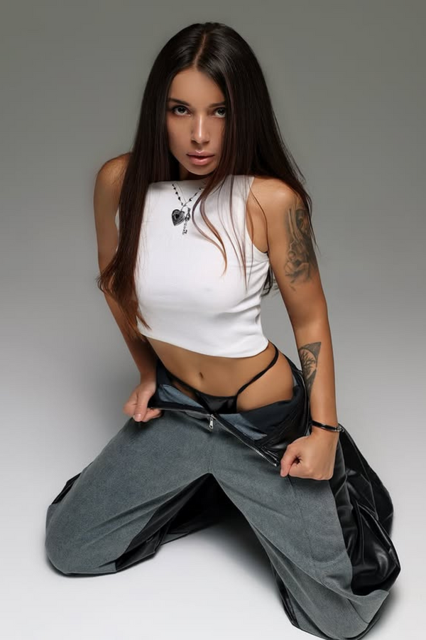 Evelynn Leather Jeans