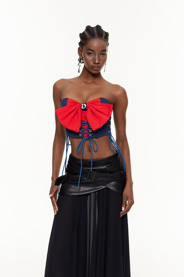 Fakhri Strapless Bow Top