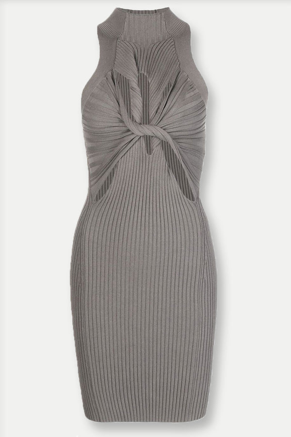 Stella Sleeveless Cutout  Dress In Grey