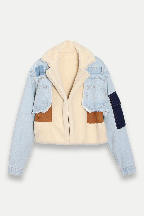 Harper Patchwork Denim Coat