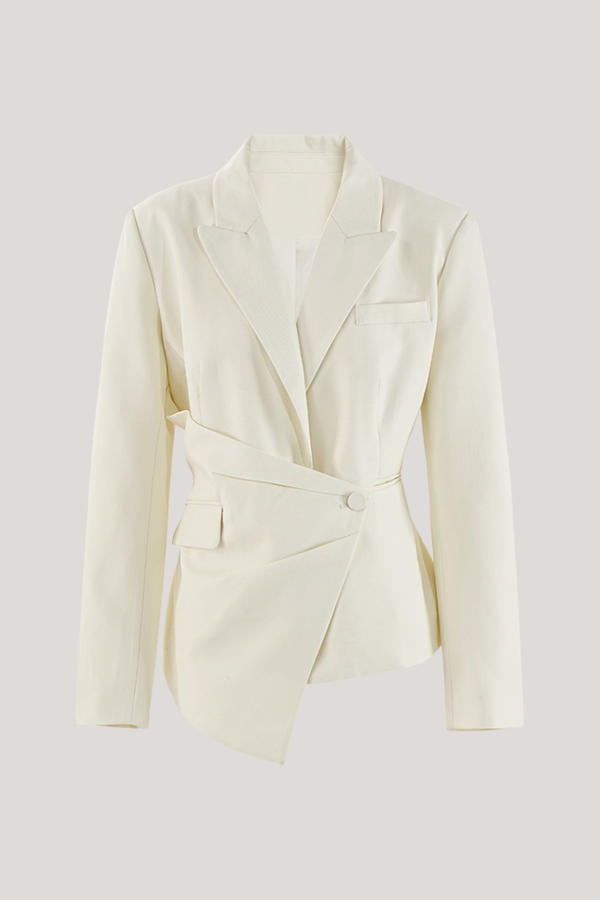 Ivey Plunge Cross Asymmetric Blazer