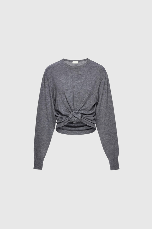 Jemma Ruch Twist Top In Grey