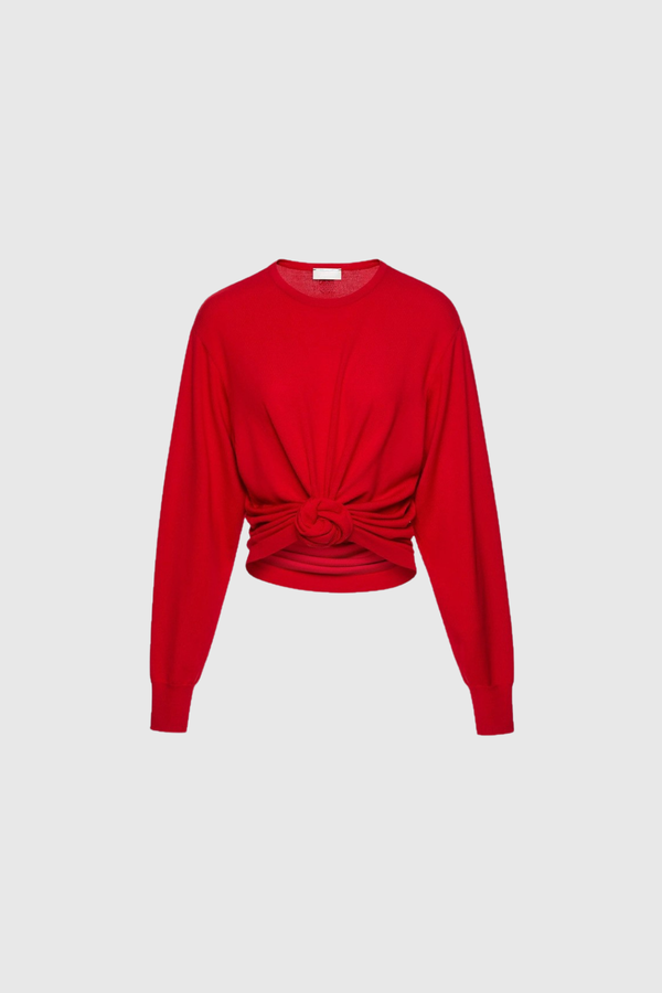 Jemma Ruch Twist Top In Red
