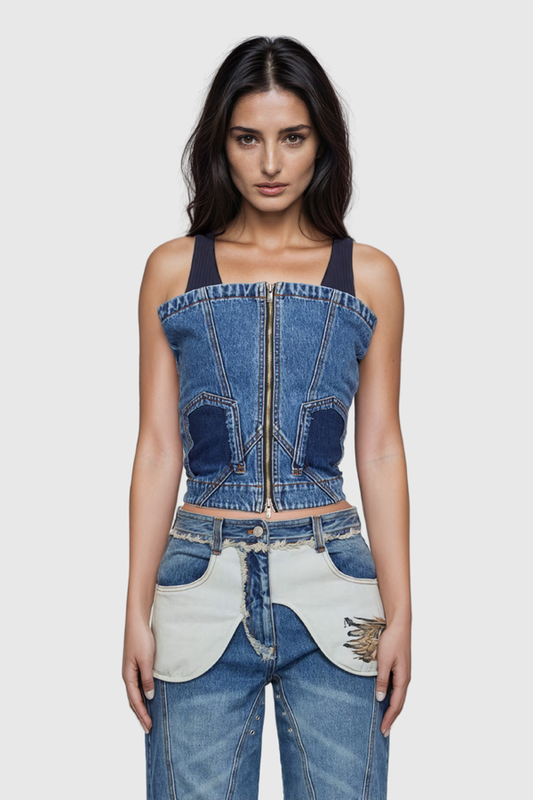 Kavya Deconstruct Denim Top