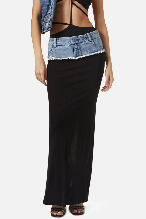 Kimberly Split Denim Skirt